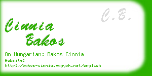 cinnia bakos business card